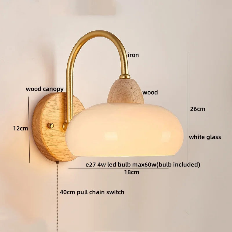 DecorBites™ LED Pull Chain Wall Lights for Bedroom Decor
