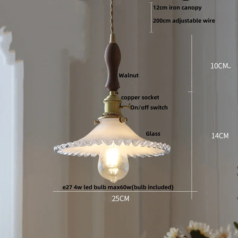 DecorBites™ Green LED Pendant Lights E27 Knob Switch Kitchen Living Room Hanging Lamps