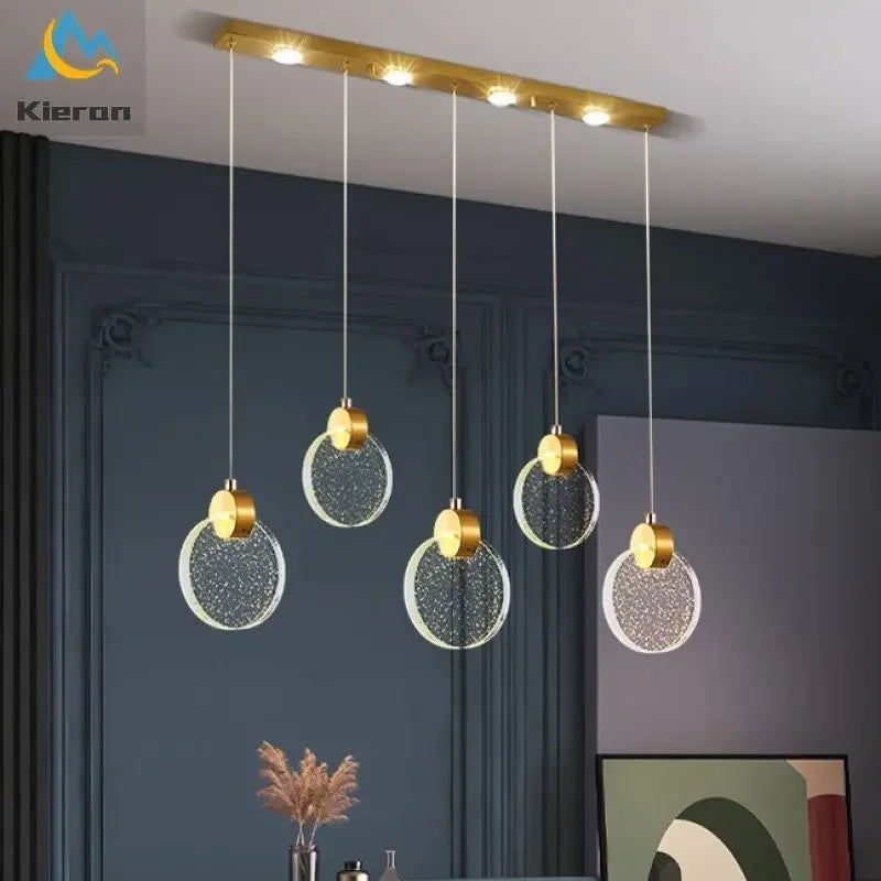 DecorBites™ Crystal LED Chandelier: Modern 5head Highlight for Bedroom, Bar, Study Room Decor