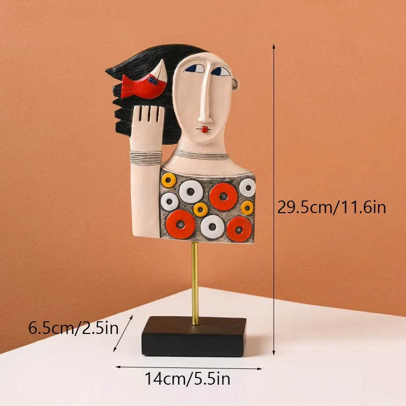 DecorBites™ Abstract People Statue Figure for Living Room Office Decor