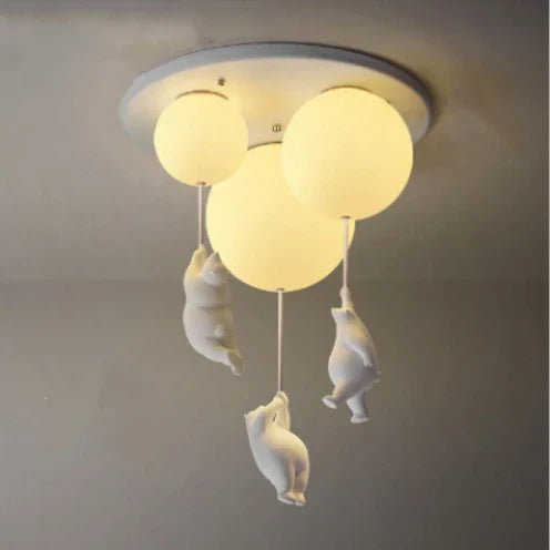 DecorBites™ Bear Resin Pendant Light for Children's Room & Kindergarten