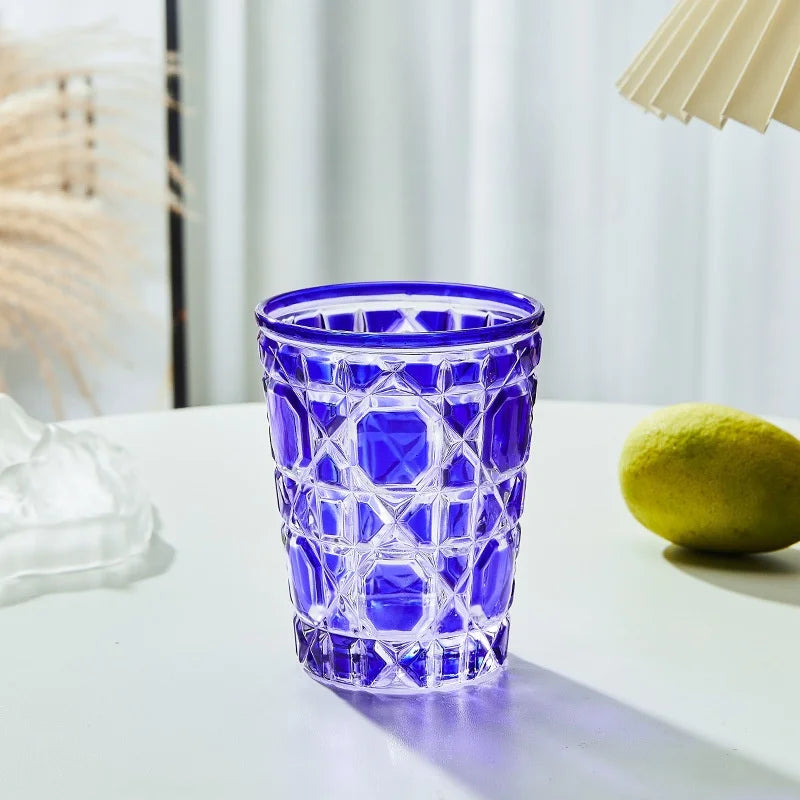 DecorBites™ 310ml Hand-carved Heavy Whiskey Glass Tumbler Cup