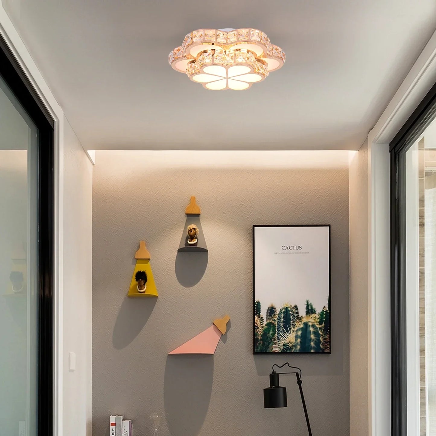 DecorBites™ Crystal LED Chandelier Ceiling Lamp Modern Elegant Indoor Decor Luminaire