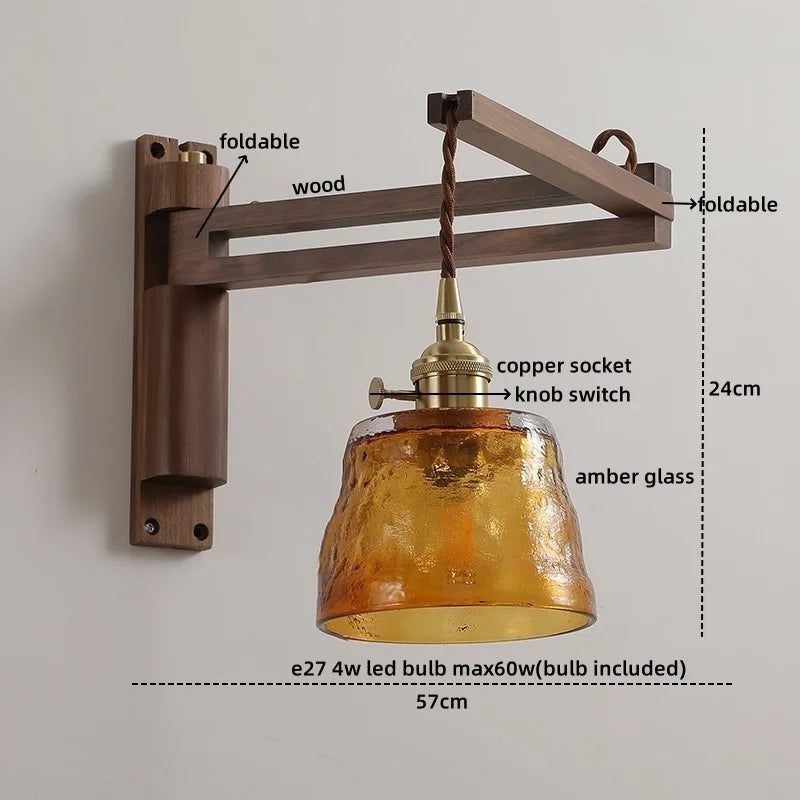 DecorBites™ Clear Glass LED Wall Sconce Modern Stair Light Fixture Home Decor