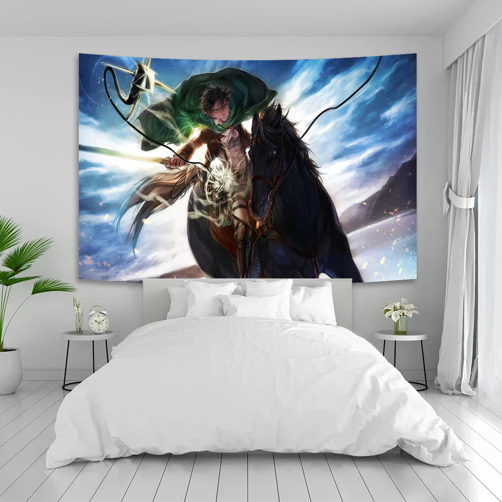 DecorBites™ Attack On Titan Boho Tapestry: Aesthetic Room Decor for Teen Bedrooms