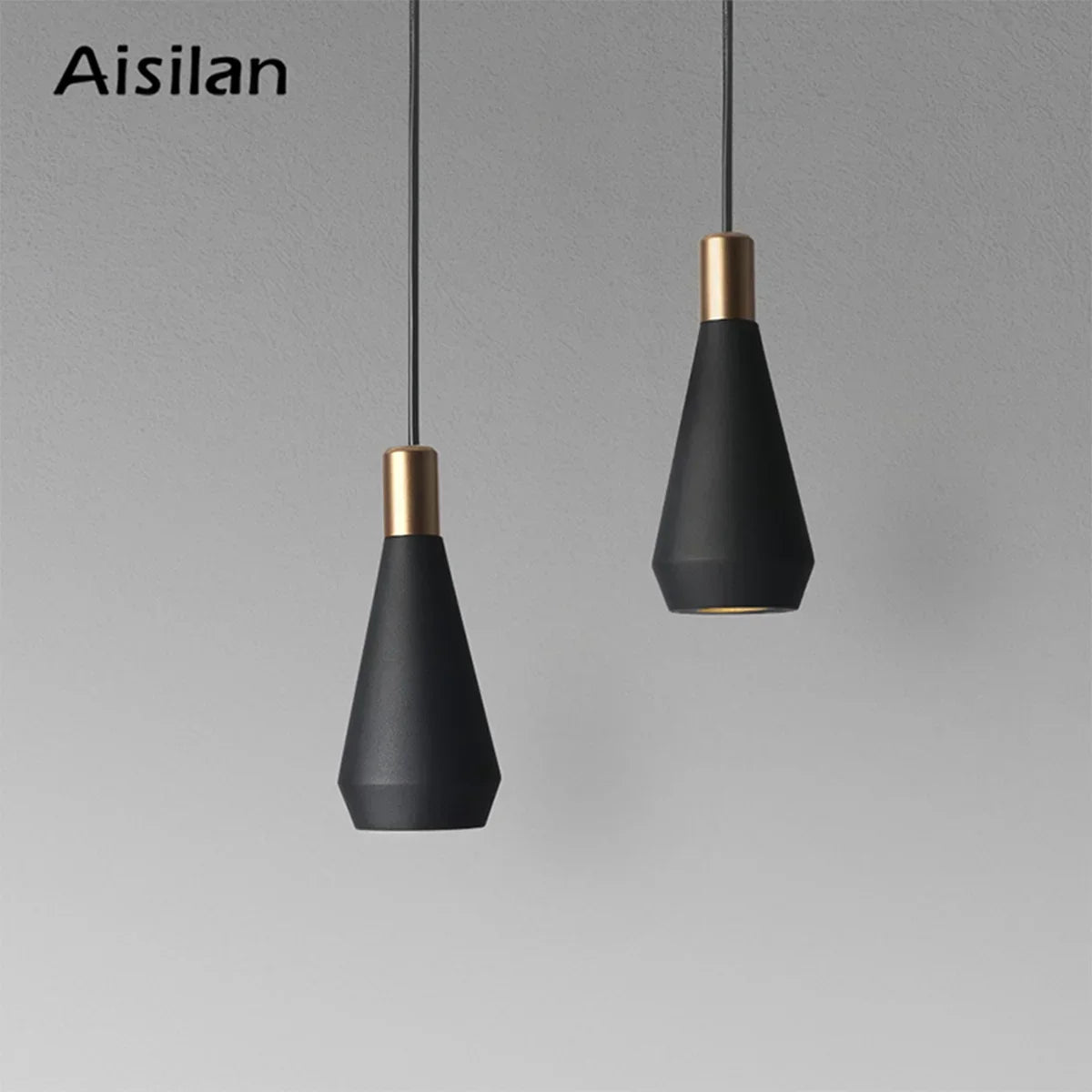 DecorBites™ Black Metal LED Luxury Pendant Chandelier for Modern Home Décor
