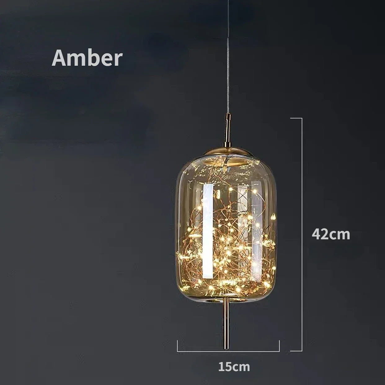 DecorBites™ Glass Pendant Lights: Modern LED Ceiling Chandelier for Bedroom & Bathroom