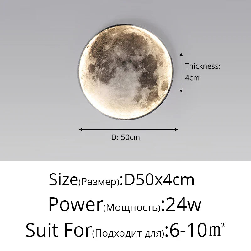 DecorBites™ Creative Moon Earth LED Wall Lamp for Modern Living Spaces