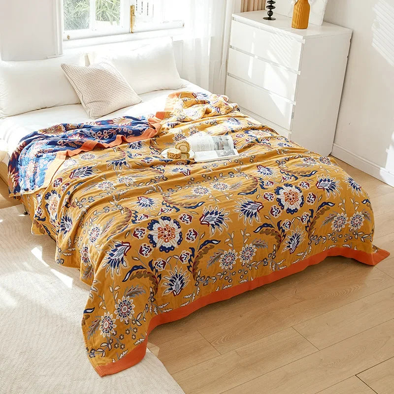 DecorBites™ Cotton Leisure Blanket: Luxury Soft Blanket for Summer, Single/Double Bedspread, Sofa Towel - Nordic Home Decor