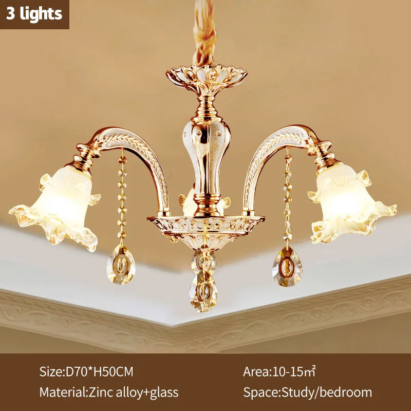 DecorBites™ Crystal Luxury Ceiling Chandelier for Living Room, Hotel, Villa Lobby - Nordic Modern Lighting