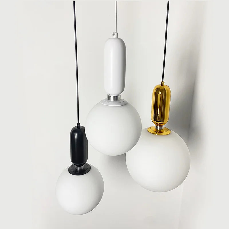 DecorBites™ Glass Ball LED Chandelier for Modern Living Spaces