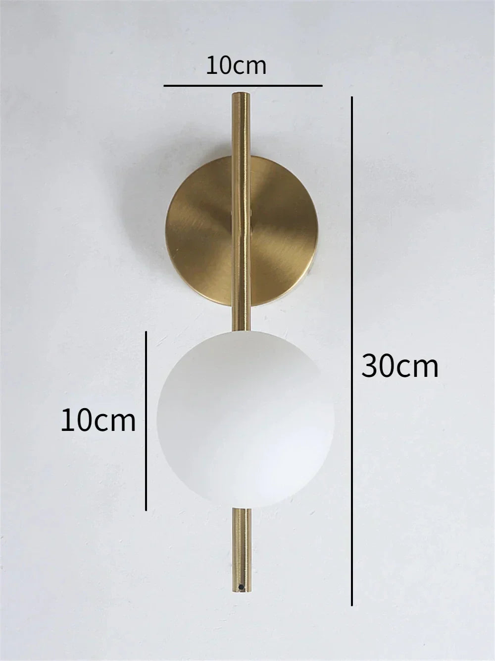 DecorBites™ Glass Ball LED Wall Light: Modern Indoor Bedroom Lamp for Home Decor