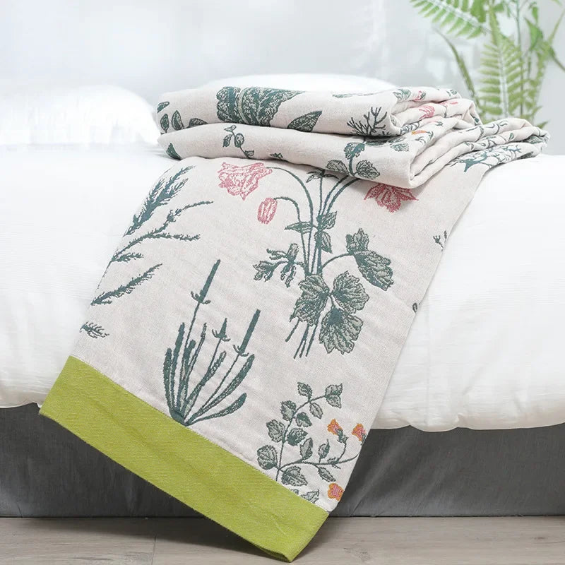 DecorBites™ Cotton Leisure Blanket: Luxury Soft Blanket for Summer, Single/Double Bedspread, Sofa Towel - Nordic Home Decor