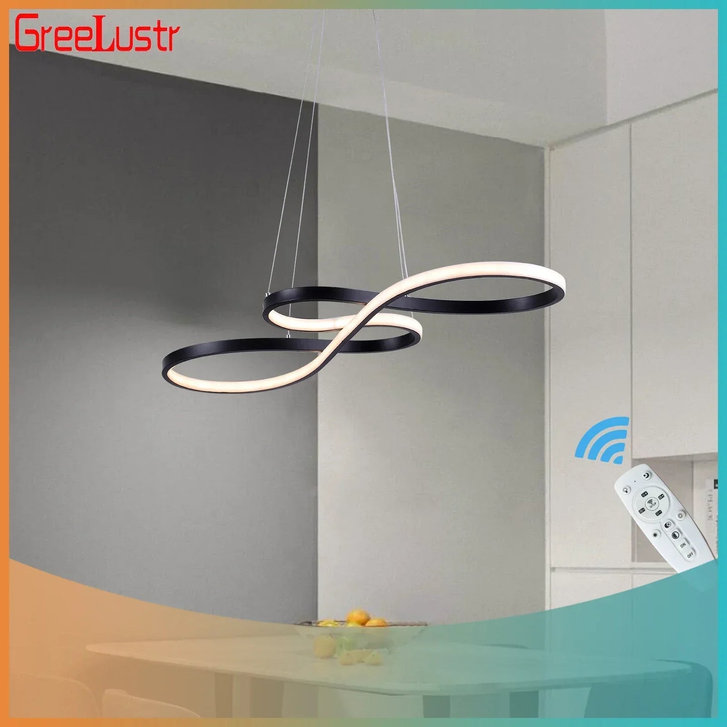 DecorBites™ Acrylic Chandelier LED Ceiling Light Minimalist Design for Dining Room