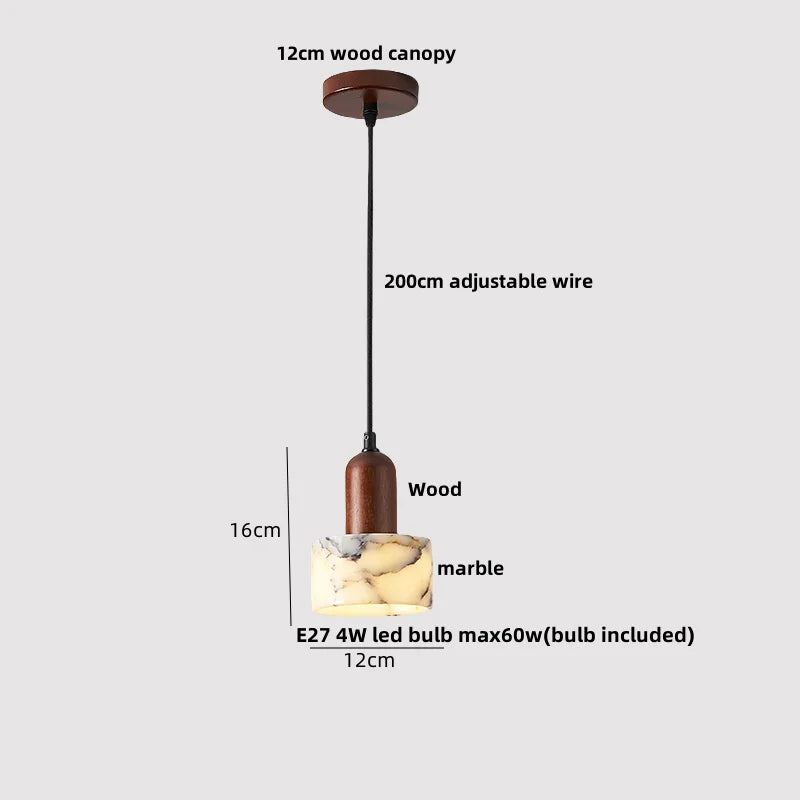 DecorBites™ LED Pendant Light Fixture Modern Luxury Stone Hanging Lamp