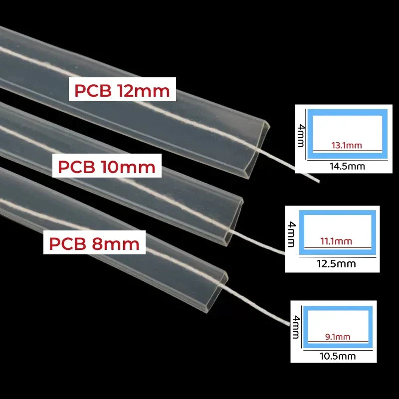 DecorBites™ 12mm LED Silicone Tube Waterproof Strip Light Channel Diffuser for Flexible Lighting