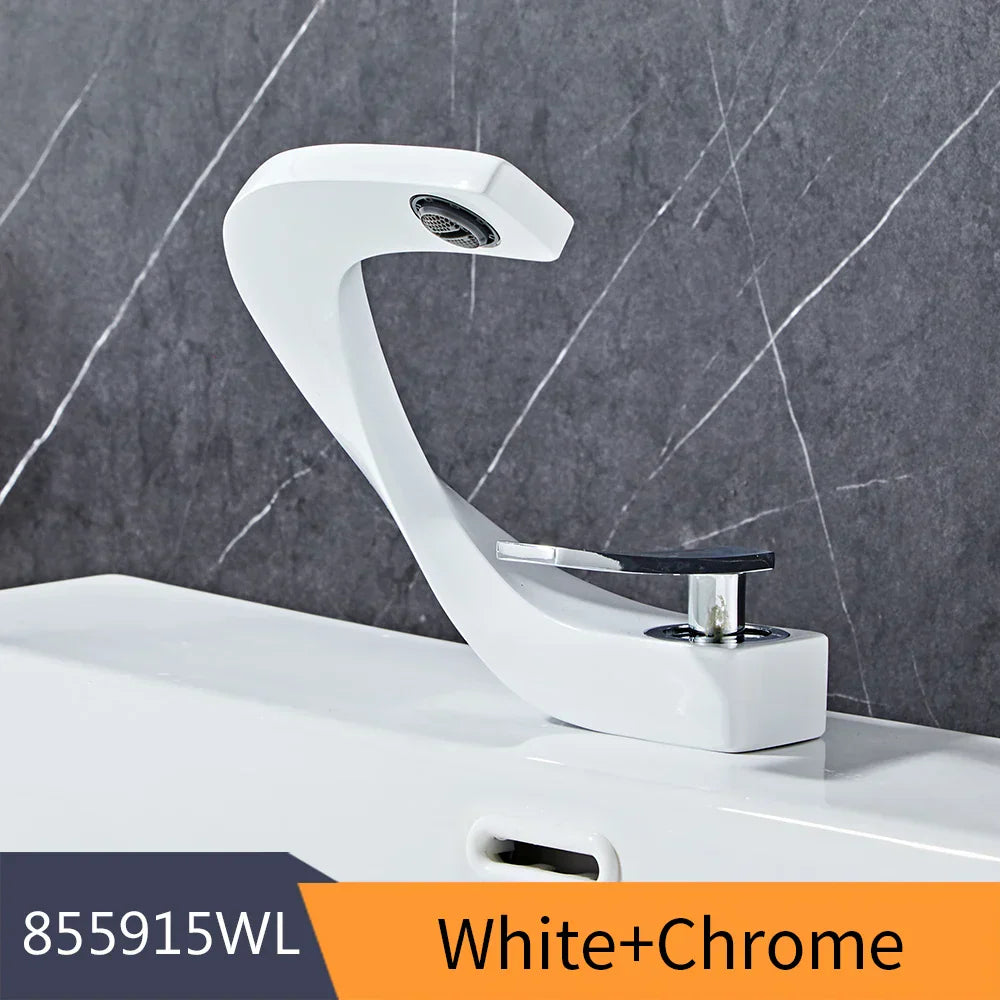 DecorBites™ Basin Faucet Modern Brass Mixer Tap for Elegant Bathroom, Single Handle