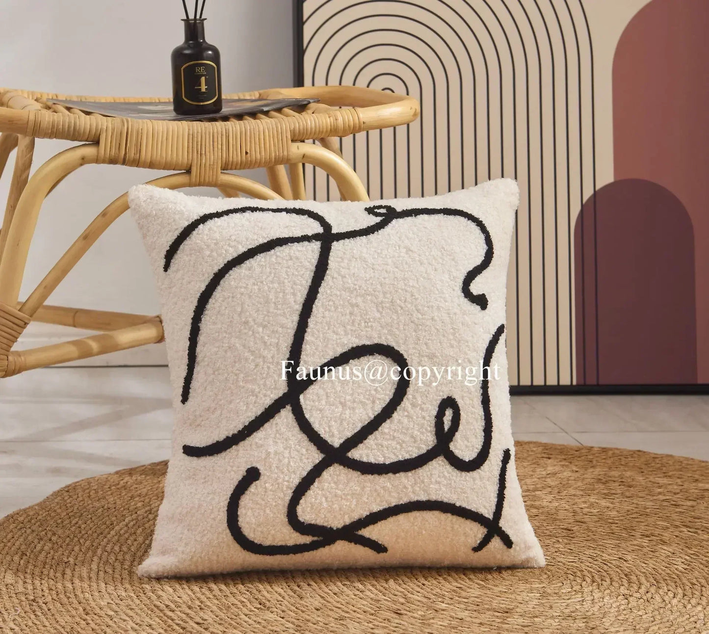 DecorBites™ Geometric Embroidery Cushion Covers: Nordic Modern Decorative Pillowcase for Living Room