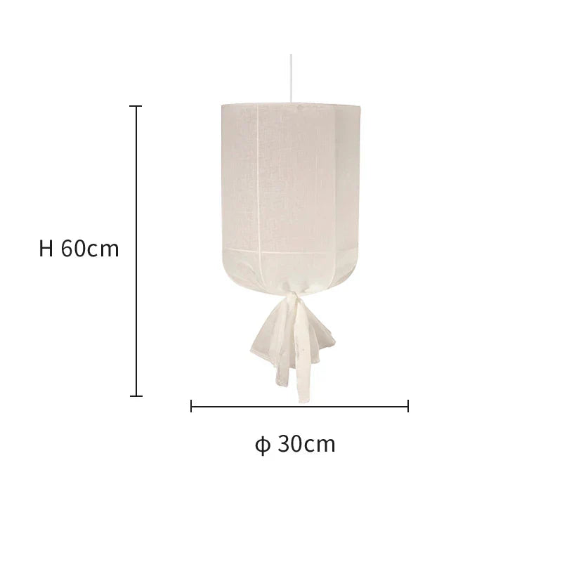 DecorBites™ Linen Cloth Pendant Light: Elegant Bohemian Fabric Chandelier for Home, Restaurant, Hotel