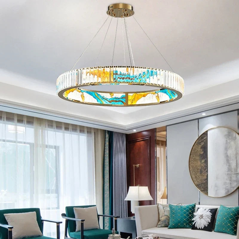 DecorBites™ Crystal Chandelier Pendant Lamp, Exquisite Oriental Style Lighting for Home