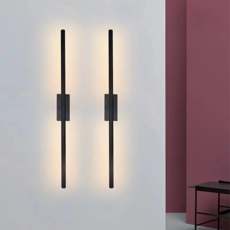 DecorBites™ Linear Tube LED Wall Lamp Up Down Light Black Gold Sconce