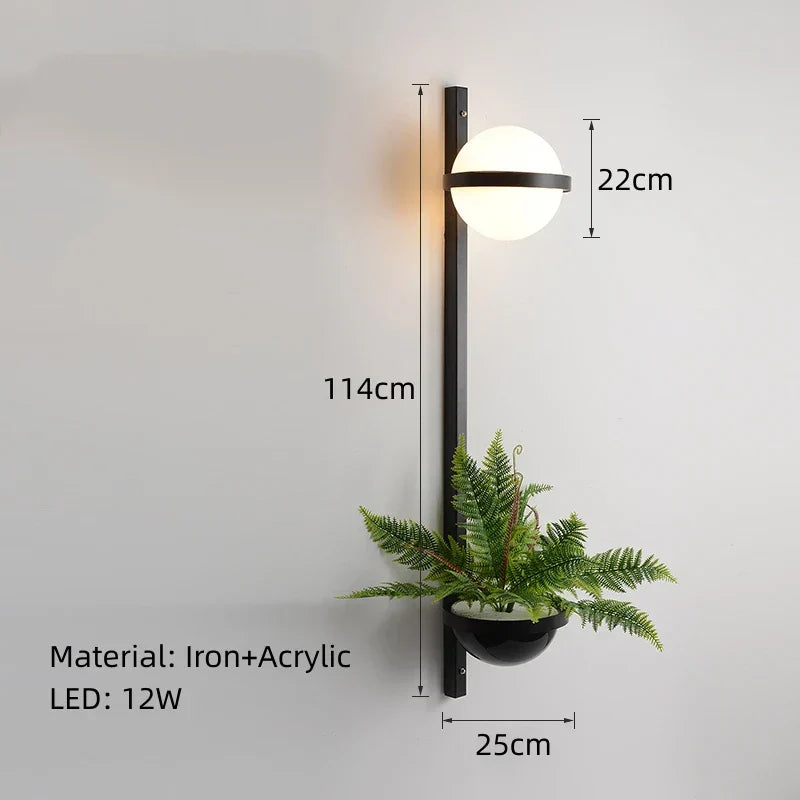 DecorBites™ Artificial Plant Pendant Light: Nordic DIY Sky Garden LED Hanging Lamp
