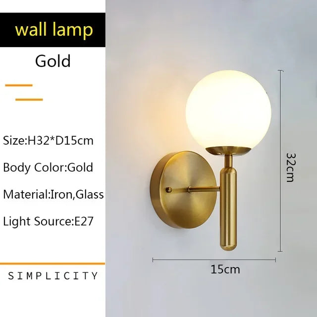 DecorBites™ Glass Ball Pendant Chandelier: Modern LED Ceiling Lamp, Nordic Style Home Lighting