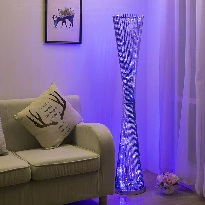 DecorBites™ Aluminum Tower Floor Lamp for Living Room Decor - Modern LED Stand Light