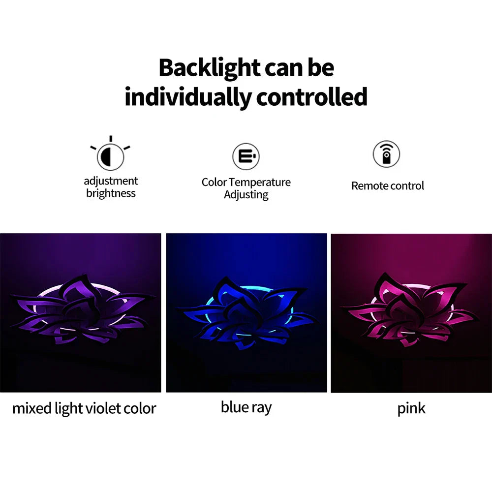 DecorBites™ Lotus LED Chandelier for Living Dining Bedroom Kitchen Art Deco Ceiling Light