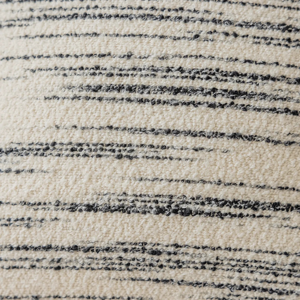 DecorBites™ Comfort Woolen Pillow Cover Beige Black Striped 45*45 Luxe Plush Home Décor
