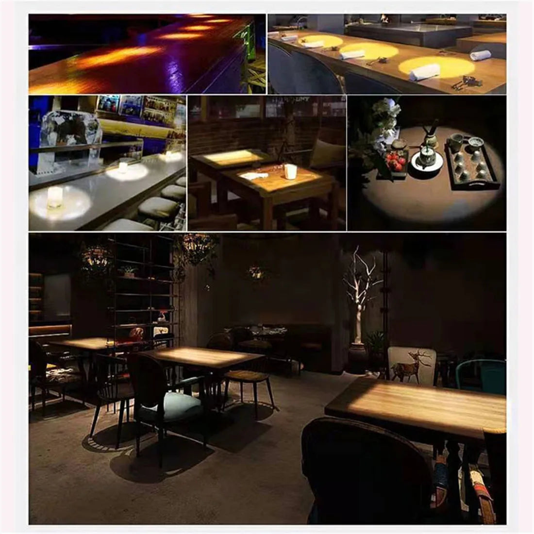 DecorBites™ Adjustable LED Track Spotlights for Art Gallery Church Museum, Square Shape