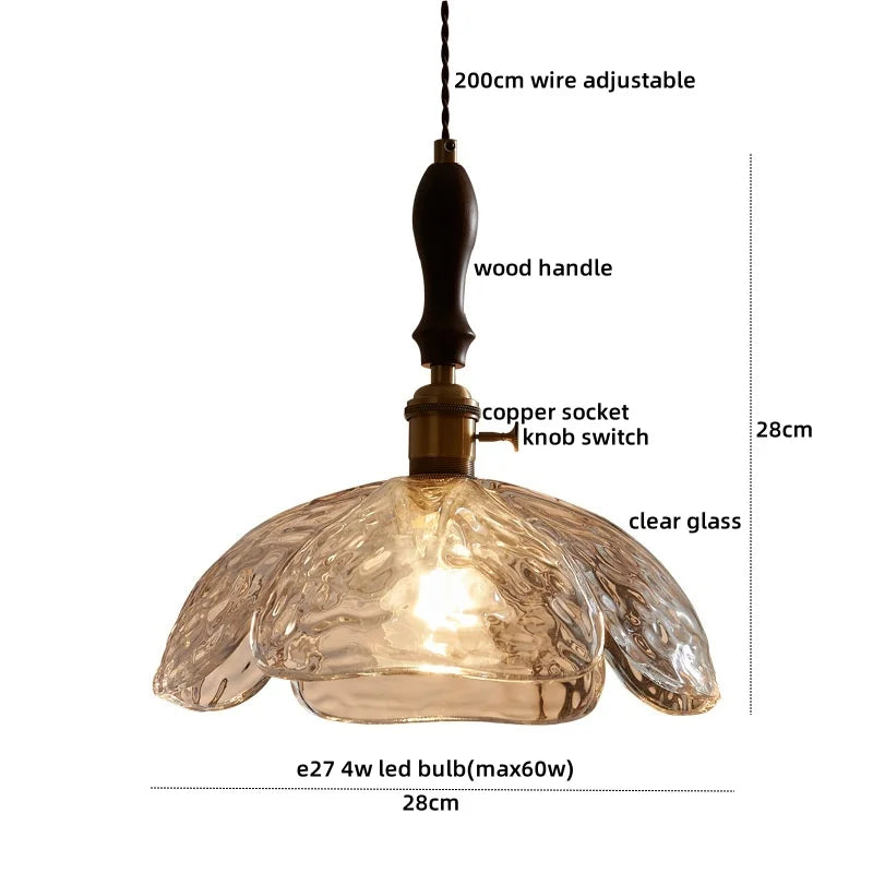 DecorBites™ LED Pendant Lamp Elegant Copper Glass Modern Style Hanging Light Fixtures