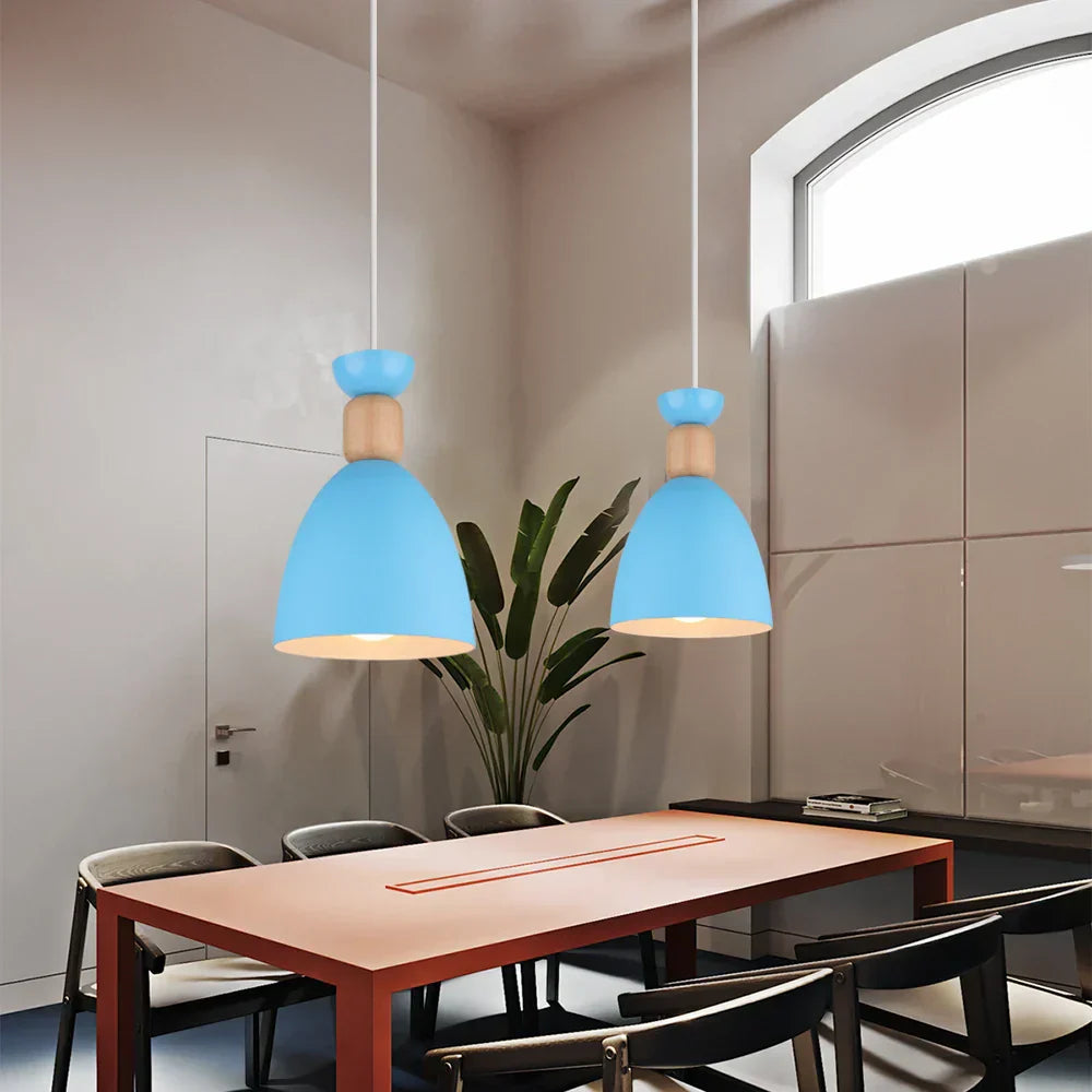 DecorBites™ Blue Nordic Pendant Lights E27 Modern Hanging Lamps for Living Dining Kitchen