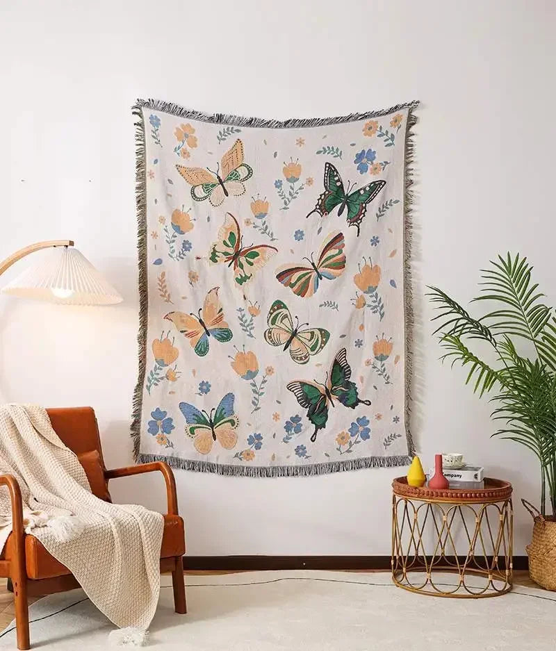 DecorBites™ Gothic Thread Double-sided Tapestry Blanket - Versatile Homestay and Outdoor Decoration