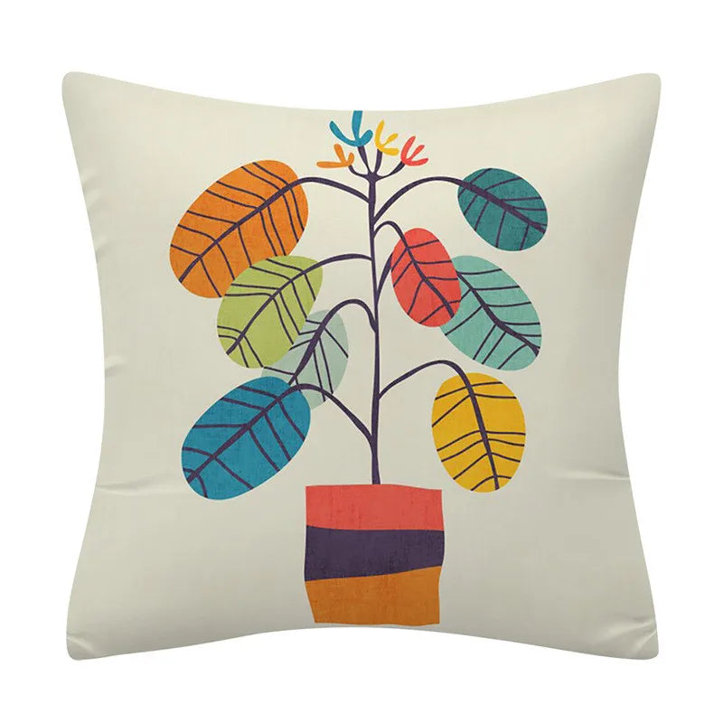 DecorBites™ Geometry Pattern Cushion Cover Polyester Cotton Sofa Pillowcase Home Decor
