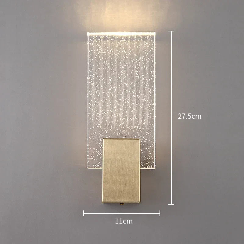 DecorBites™ Crystal Gold LED Wall Sconce for Bedroom Living Room Home Decoration