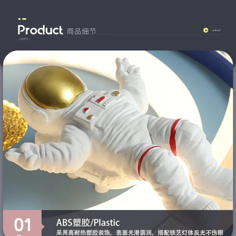 DecorBites™ Astronaut Spaceman Rocket Rabbit Ceiling Light Kids Bedroom Luminaire