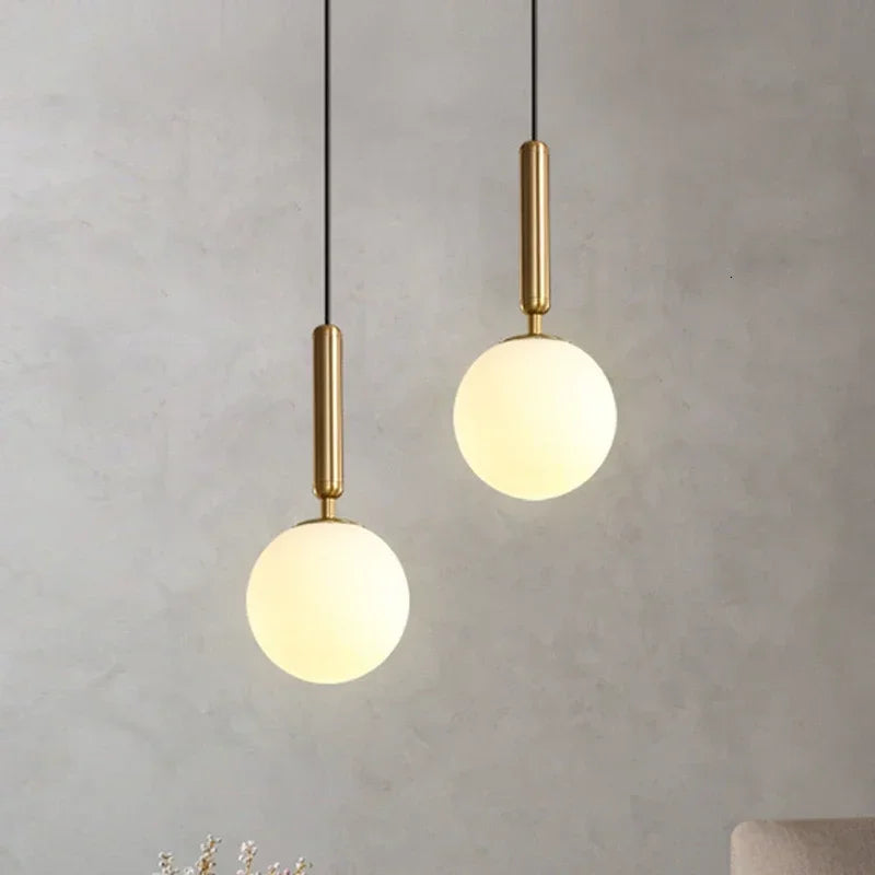 DecorBites™ Glass Ball Pendant Chandeliers for Dining Room Bedroom Lighting