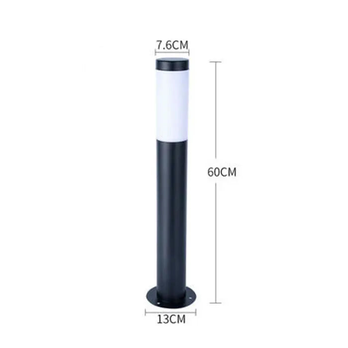 DecorBites™ Black Silver Landscape Bollard Path Light for Garden Decoration