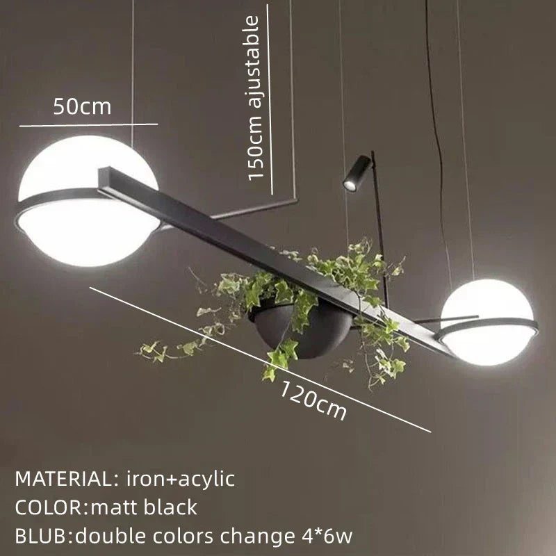 DecorBites™ Artificial Plant Pendant Light: Nordic DIY Sky Garden LED Hanging Lamp