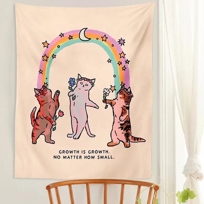 DecorBites™ Cat Tapestry Wall Hanging for Home Decor and Wall Art