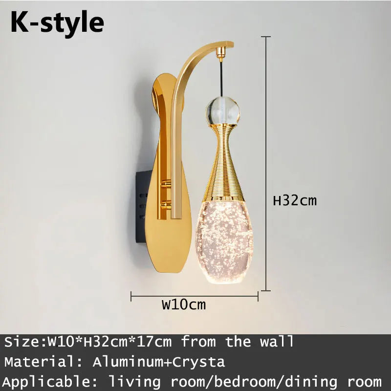 DecorBites™ Crystal LED Wall Sconce for Elegant Home Décor