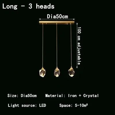 DecorBites™ Crystal Chandelier LED Pendant Lights High-end Nordic Modern Style Indoor Lighting