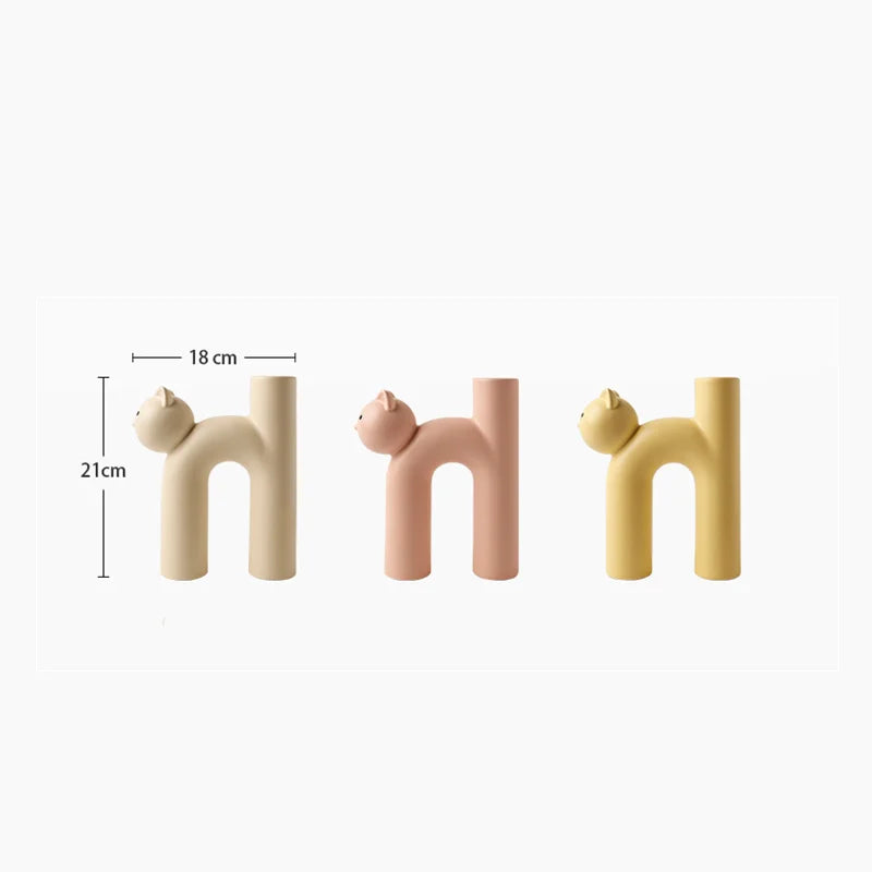 DecorBites™ Cathead H-Shaped Tube Vase for Flower Hydroponics Arrangement