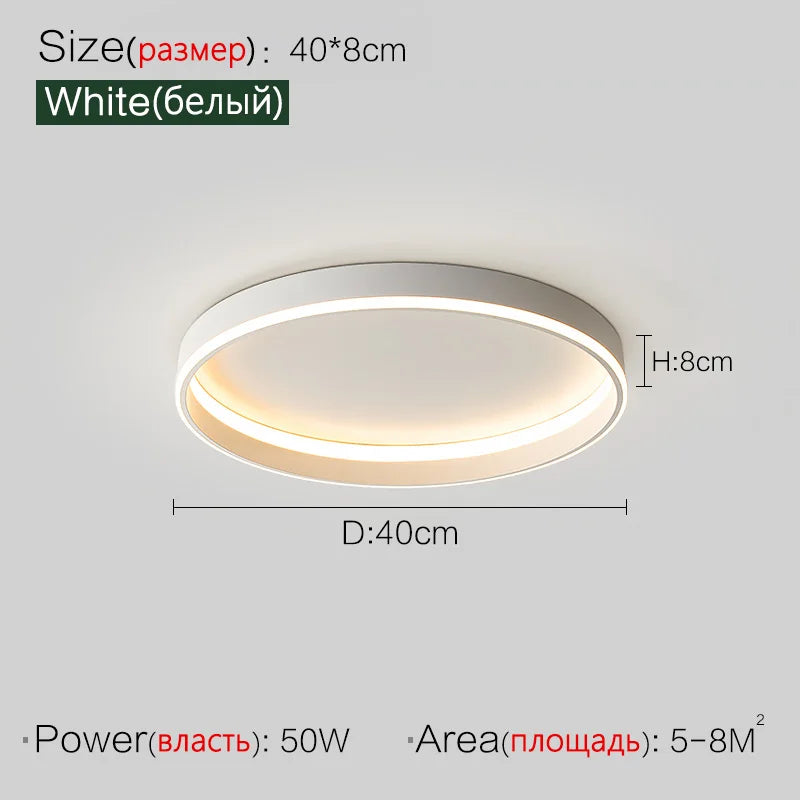 DecorBites™ Bedroom Lamp Ceiling Lights Modern Minimalist Master Bedroom Warm LED Lighting
