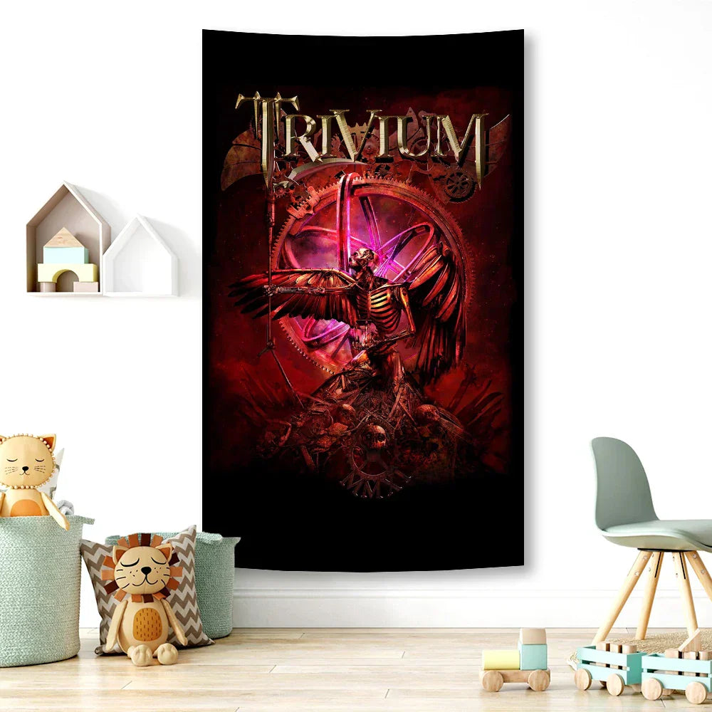 DecorBites™ Boho Band Tapestry Flag for Home Décor & Wall Art