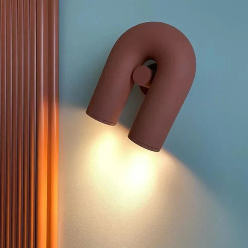 DecorBites™ Cirkus Tube Wall Lamp: Minimalist U-shaped Sconce for Bedside Reading & Decor