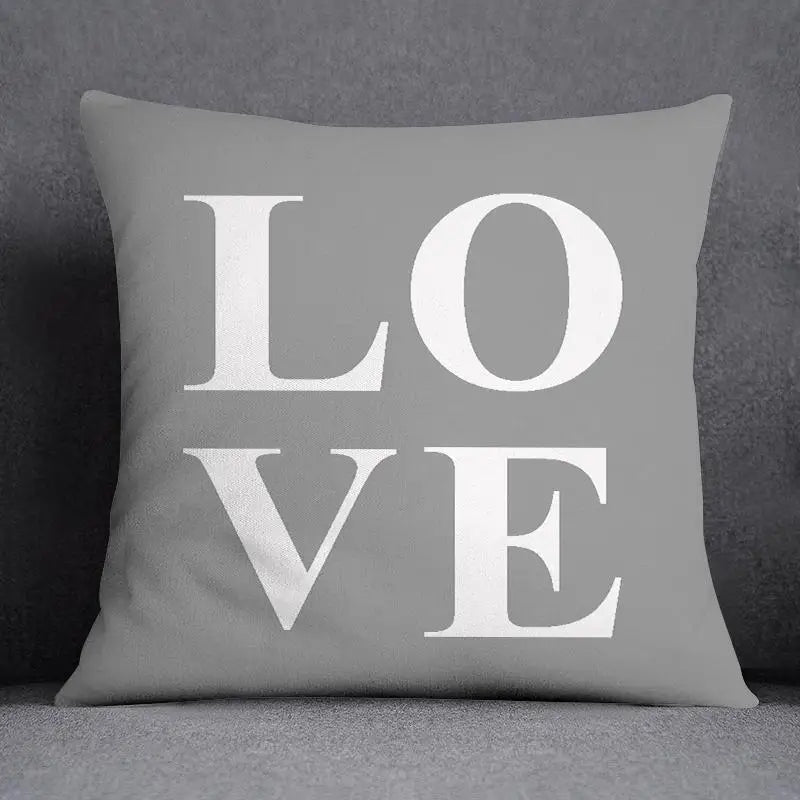 DecorBites™ Geometric Floral Print Lumbar Pillow Case 45X45cm Sofa Cushion Cover