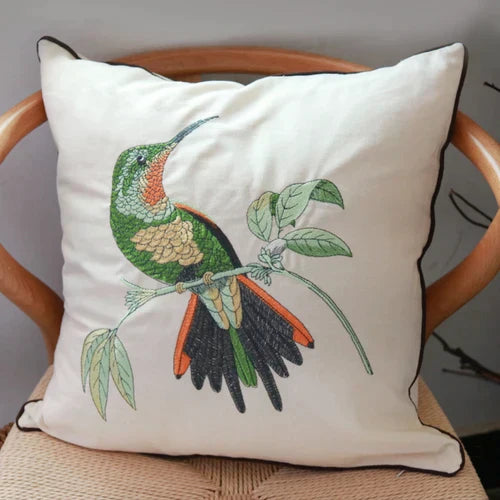 DecorBites™ Butterfly & Dragonfly Sofa Cushion Cover, European Embroidered Design