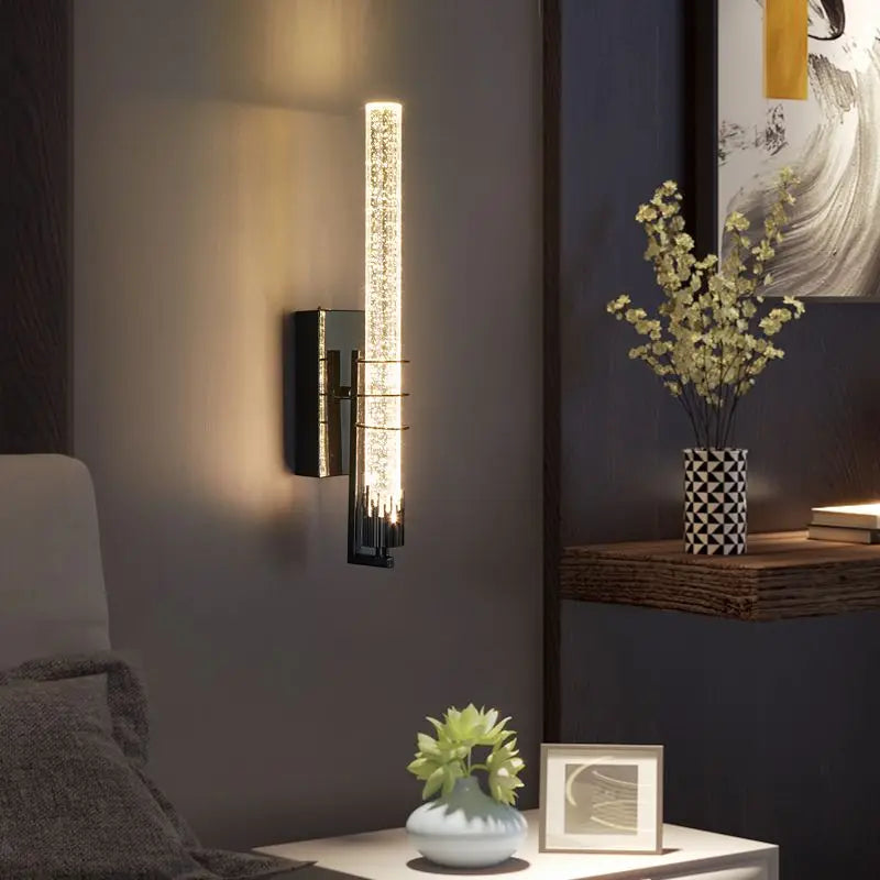 DecorBites™ Crystal LED Wall Sconce: Modern Decorative Lighting for Corridor, Bedroom, and Living Room